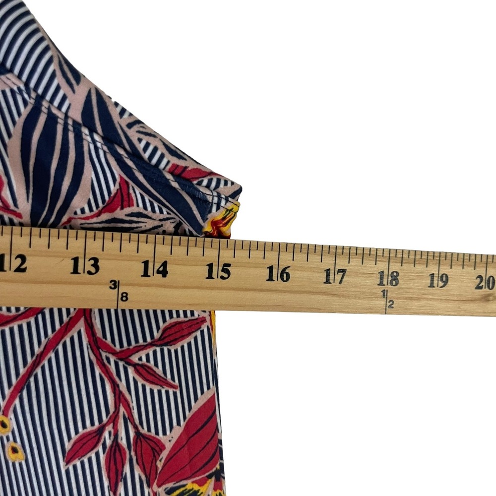 Balance Collection‎ Women's Size Medium Blue Striped Floral Knee Length Dress - Picture 8 of 8
